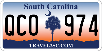 SC license plate QCO974