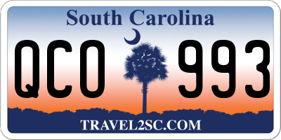 SC license plate QCO993