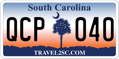 SC license plate QCP040
