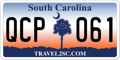 SC license plate QCP061