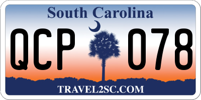 SC license plate QCP078