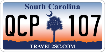 SC license plate QCP107