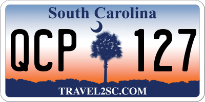 SC license plate QCP127