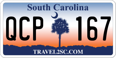 SC license plate QCP167