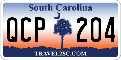 SC license plate QCP204
