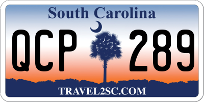 SC license plate QCP289