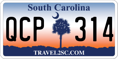 SC license plate QCP314