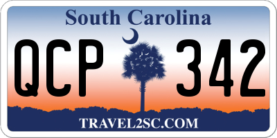 SC license plate QCP342