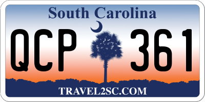SC license plate QCP361