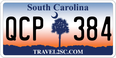 SC license plate QCP384