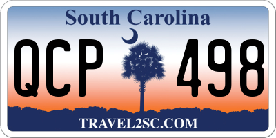 SC license plate QCP498