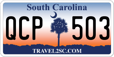 SC license plate QCP503
