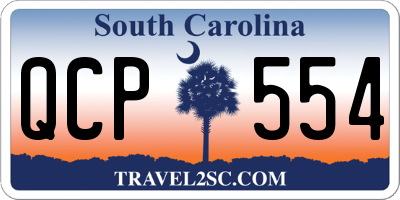 SC license plate QCP554