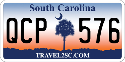 SC license plate QCP576
