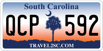 SC license plate QCP592