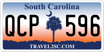 SC license plate QCP596