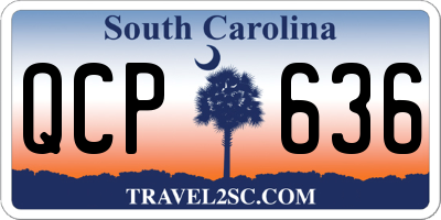 SC license plate QCP636