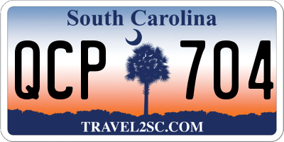 SC license plate QCP704