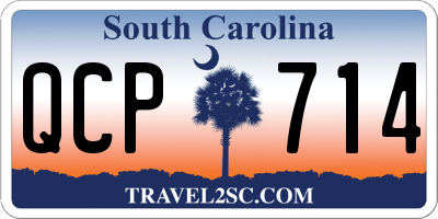 SC license plate QCP714