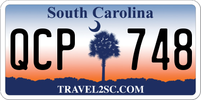 SC license plate QCP748