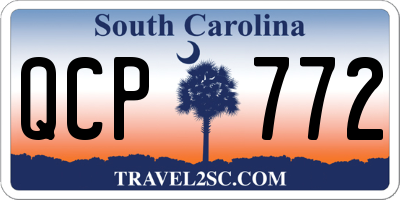 SC license plate QCP772