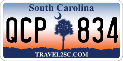 SC license plate QCP834