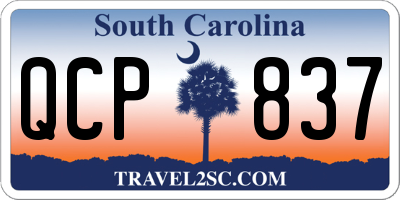 SC license plate QCP837