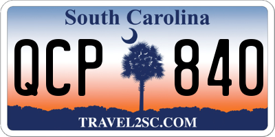 SC license plate QCP840