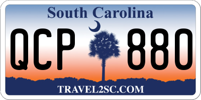 SC license plate QCP880