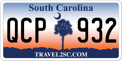 SC license plate QCP932