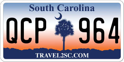 SC license plate QCP964