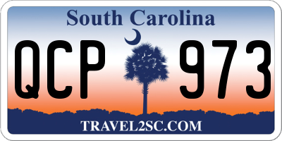 SC license plate QCP973