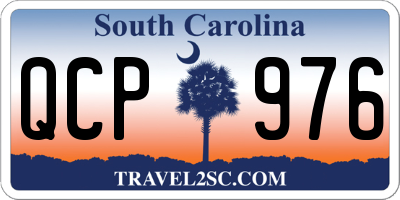 SC license plate QCP976