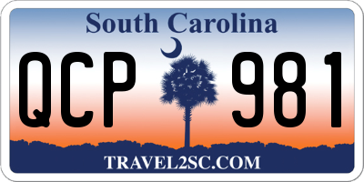 SC license plate QCP981