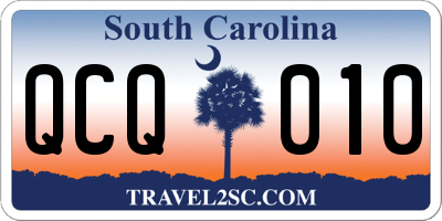 SC license plate QCQ010