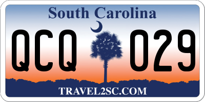 SC license plate QCQ029