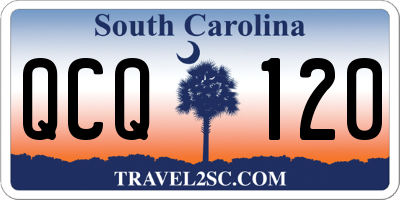 SC license plate QCQ120