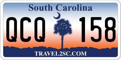 SC license plate QCQ158