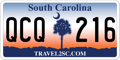 SC license plate QCQ216