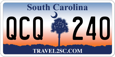 SC license plate QCQ240