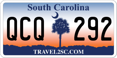 SC license plate QCQ292