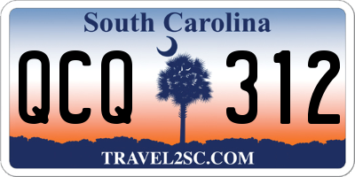 SC license plate QCQ312