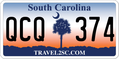 SC license plate QCQ374