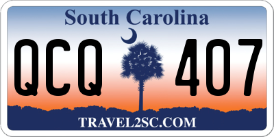 SC license plate QCQ407
