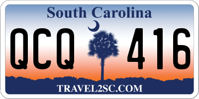 SC license plate QCQ416