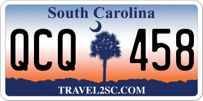 SC license plate QCQ458