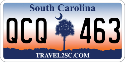SC license plate QCQ463
