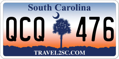 SC license plate QCQ476
