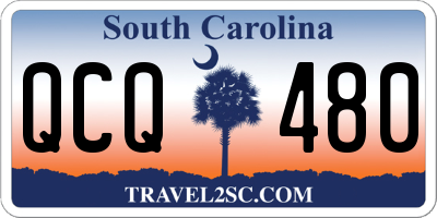 SC license plate QCQ480