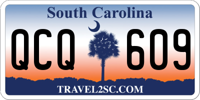 SC license plate QCQ609
